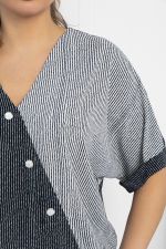 Блуза Миланья (сине-белая) Б12845-27М LT Collection