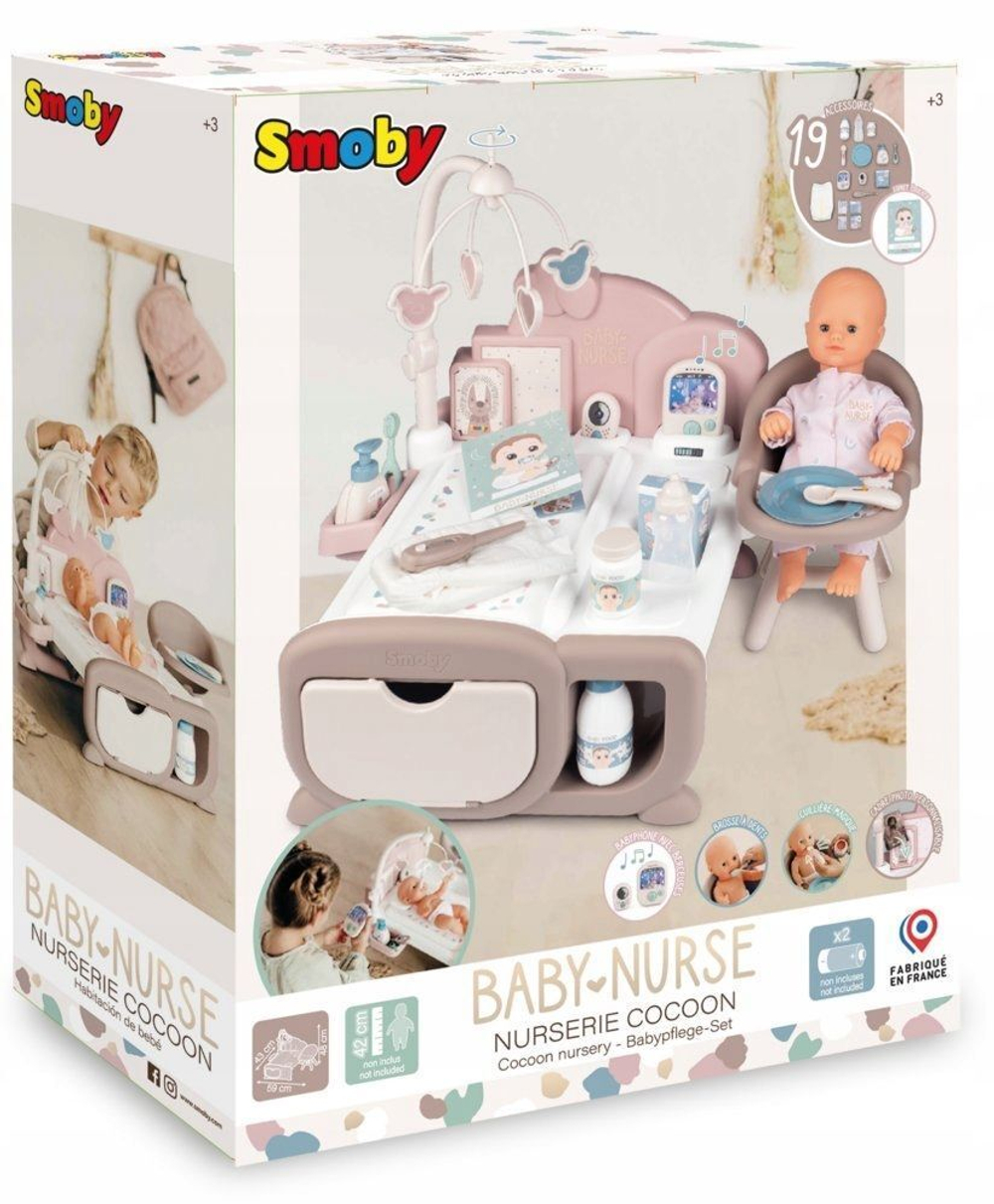 Игровой набор Smoby Baby Nurse - Электронный уголок для детской + 19  аксессуаров 220379 купить в Москве | Доставка по России.