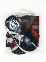 Набор для бани с принтом «Крутой мужик», 4 предмета: шапка, рукавица, тапочки, коврик, войлок, тёмный, «Банная забава»