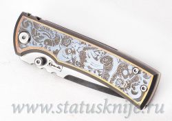 Нож Ramon Chaves Ultramar Redencion Street Skull Engravedфотография - 10