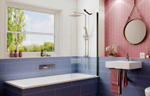 Шторка для ванны Ambassador Bath Screens 16041206 (70х140) черный,стекло прозрачное,неподвижное,1 место