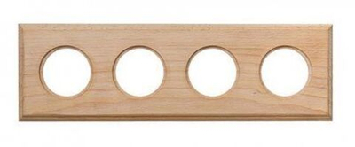 Рамка 4 постовая для скрытого монтажа (Натурэль на бревно 280 мм) BF4C28-640-10