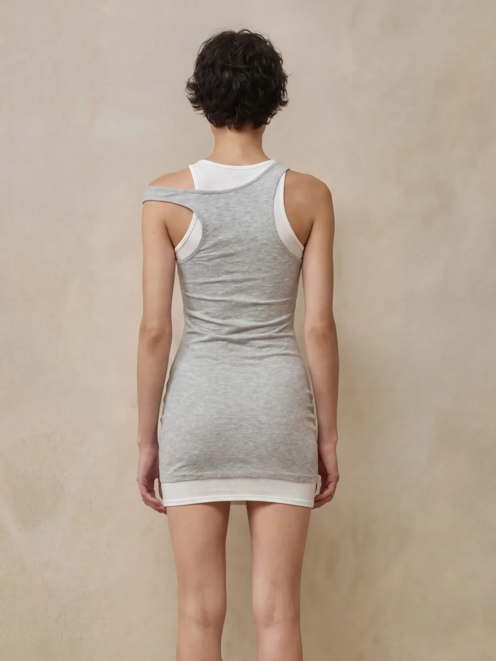 Платье двойное, Серый