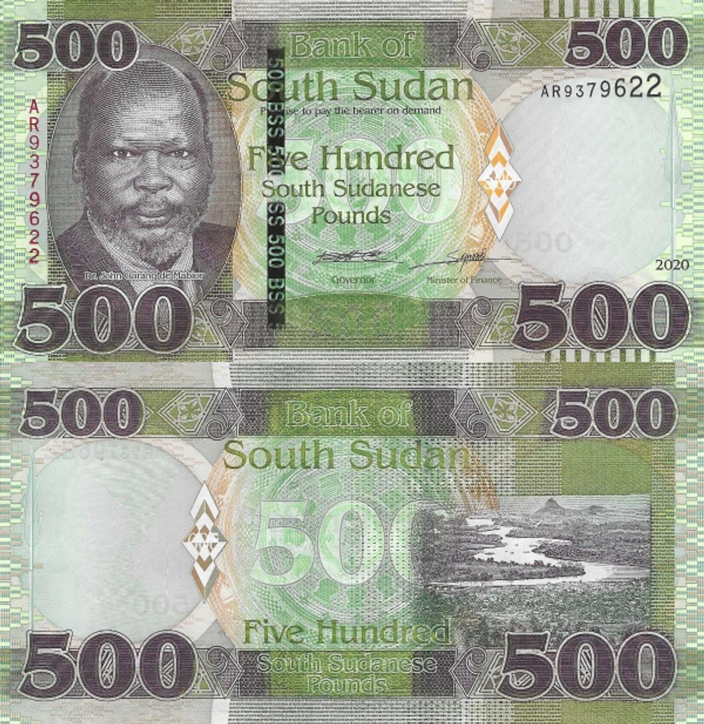 Южный Судан 500 фунтов 2018-2023 Река UNC