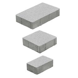 Тротуарная плитка СТАРЫЙ ГОРОД - Стандарт Белый, комплект из 3 видов плит