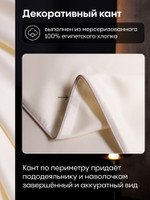 Комплект постельного белья на резинке Однотонный Сатин Премиум «Молочный шёлк»