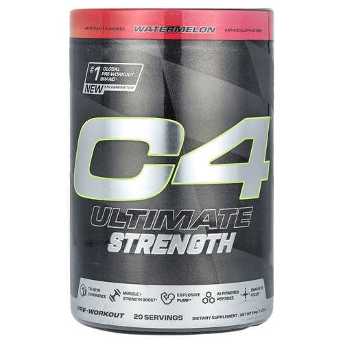 C4 / Cellucor, C4 Ultimate Strength, перед тренировкой, арбуз, 554 г (1,22 фунта)