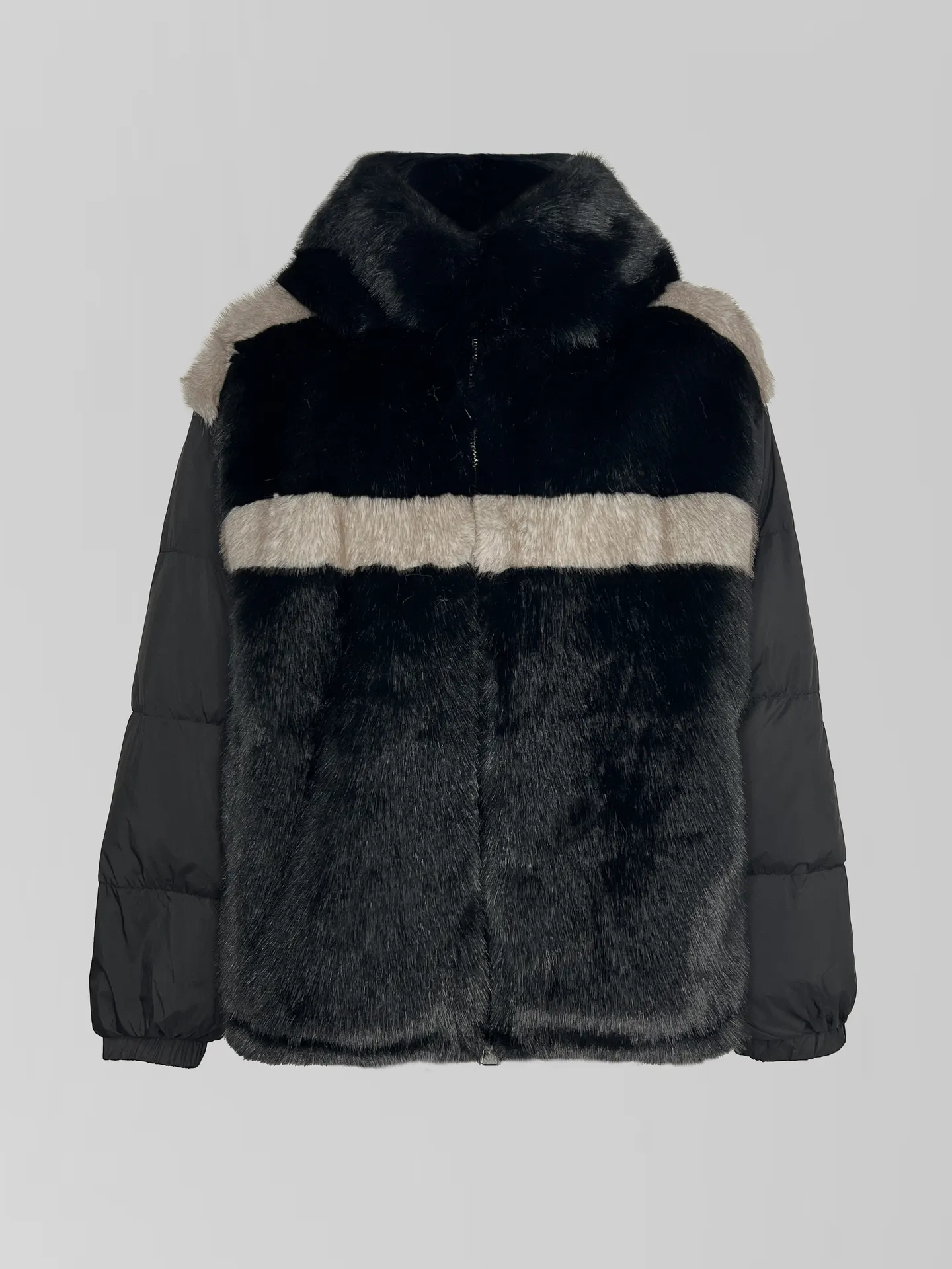 Куртка ALLURE YKE5225 с меховыми вставками и капюшоном