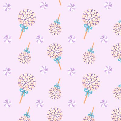 Леденец на палочке с карамелью на розовом фоне