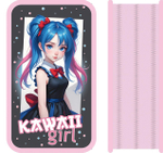 Пенал 3 секц. большой тканевый торец 190/105 "Девочка с бантиками 2025"