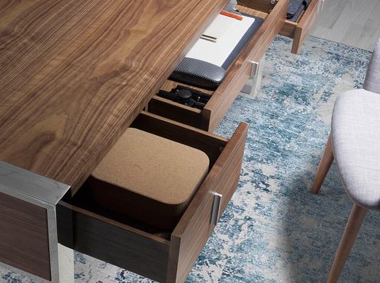 Письменный стол MQ2003 /3135 орех и хромированная сталь Испания