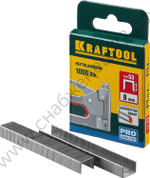 KRAFTOOL тип 53 (A/10/JT21) 8 мм, 1000 шт, калибр 23GA, скобы для степлера (31670-08)