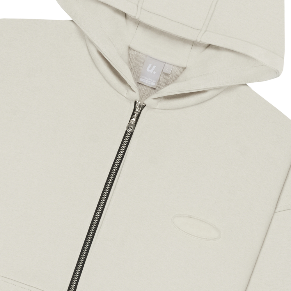Худи UNIFORM Zip regular серо-бежевый