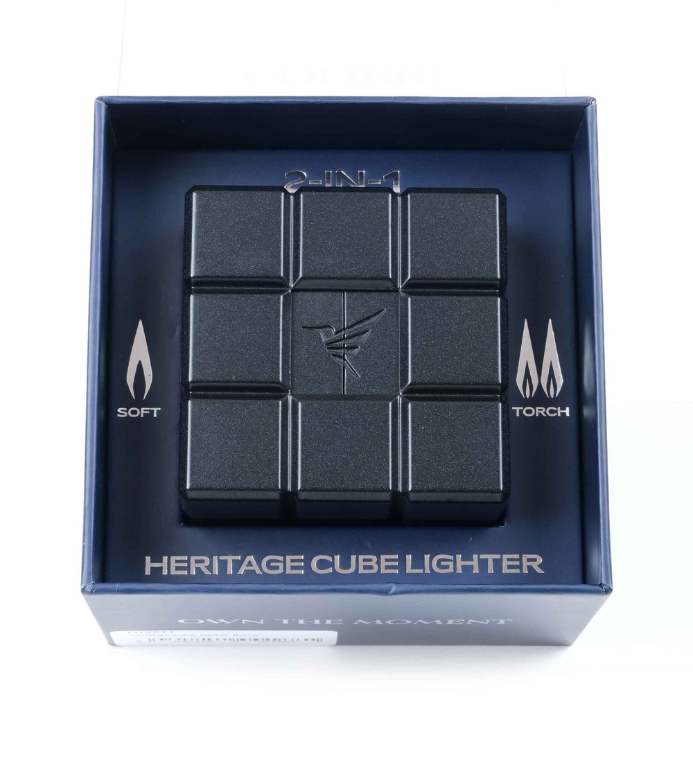 Зажигалка настольная Colibri Heritage двойного действия: турбо или обычное пламя, Черный лак LI125T1