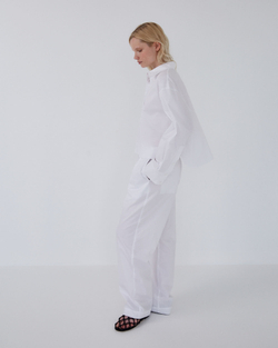 Брюки на резинке из хлопка Макс Мара белый