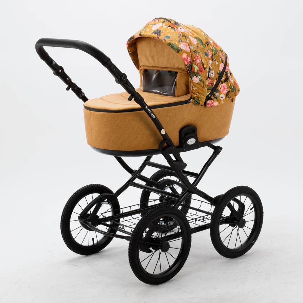 Универсальная детская коляска Adamex Porto Retro Flowers FL-3 (3в1)