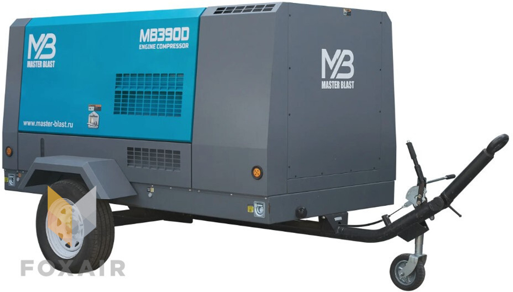 Винтовой дизельный компрессор master blast mb450d-7 + ac