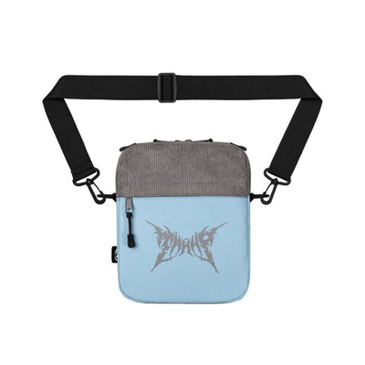 Сумка через плечо ТАЙНА DL голубой/серое лого