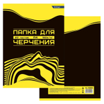 Папка для черчения А4 20л., Alingar, без рамки, целлюлозный картон, 160г/м2, "Black and yellow"