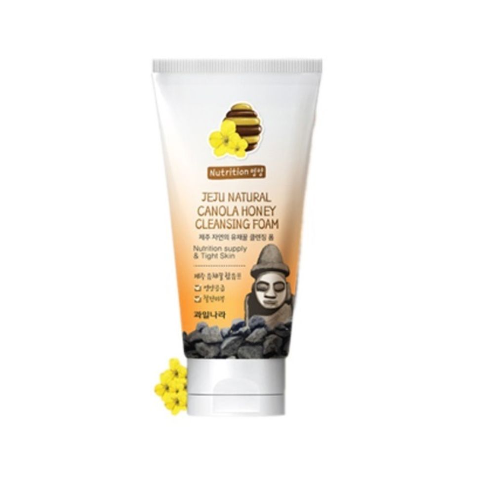 Welcos Jeju Natural Canola Honey Cleansing Foam пенка для умывания на основе меда канолы