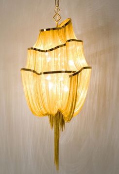 chandelier Atlantis 2  by B. Baylar for Terzani gold colour ( diam. 65 cm )