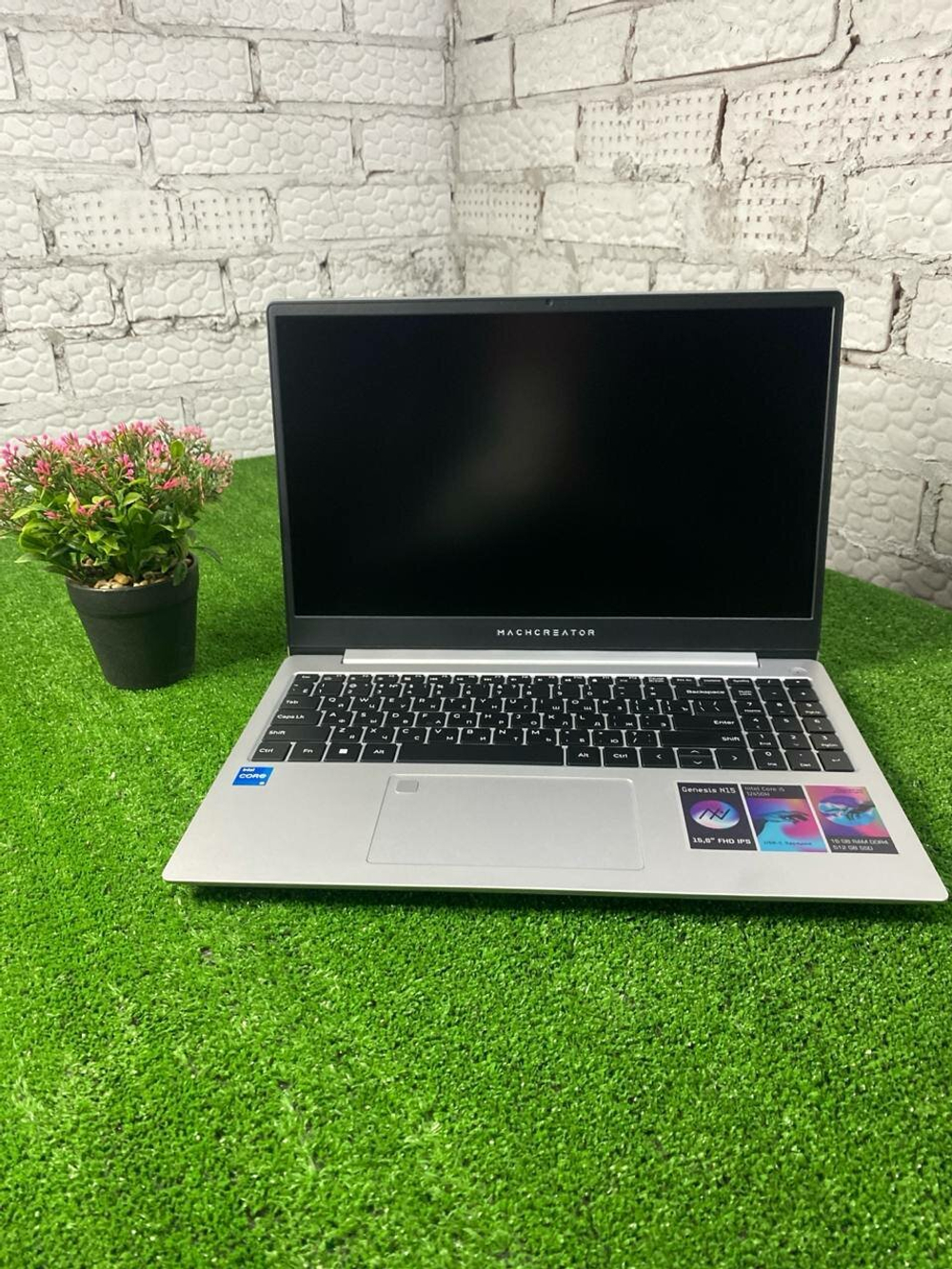 Ноутбук 15.6" Machcreator Genesis N15 i5-12450H/16ГБ/512ГБ/VGA int/Win 11 Pro, Cеребристый