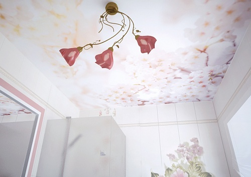 Потолочная панель 3D Panda Сакура