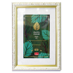 Фоторамка пластик 15х21 см Эрмитаж белый с золотом