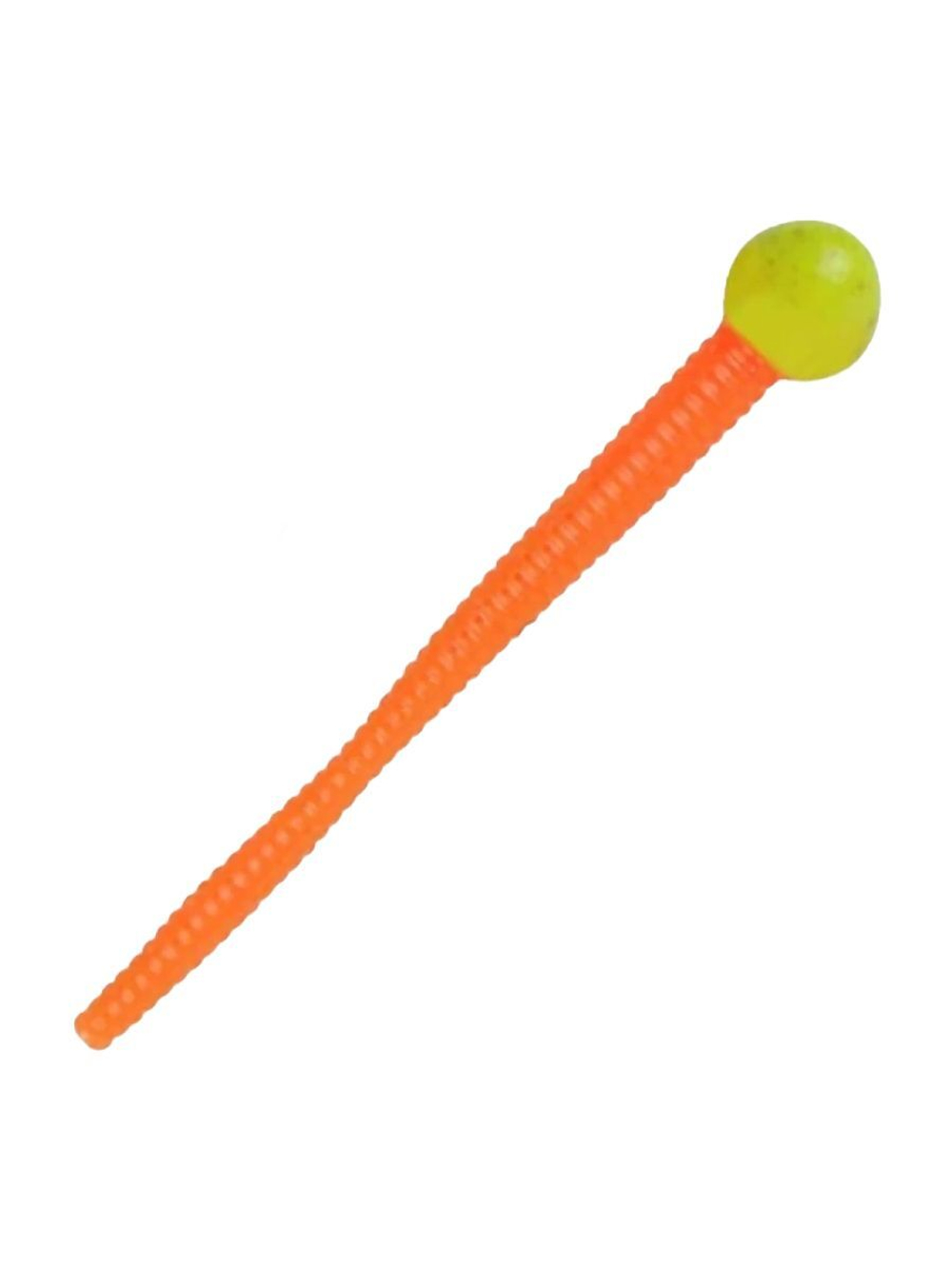 Приманка съедобная мышиный хвост Berkley PowerBait Floating Mice Tails, 8 см, 13 шт, Orange Silver/Chartreuse