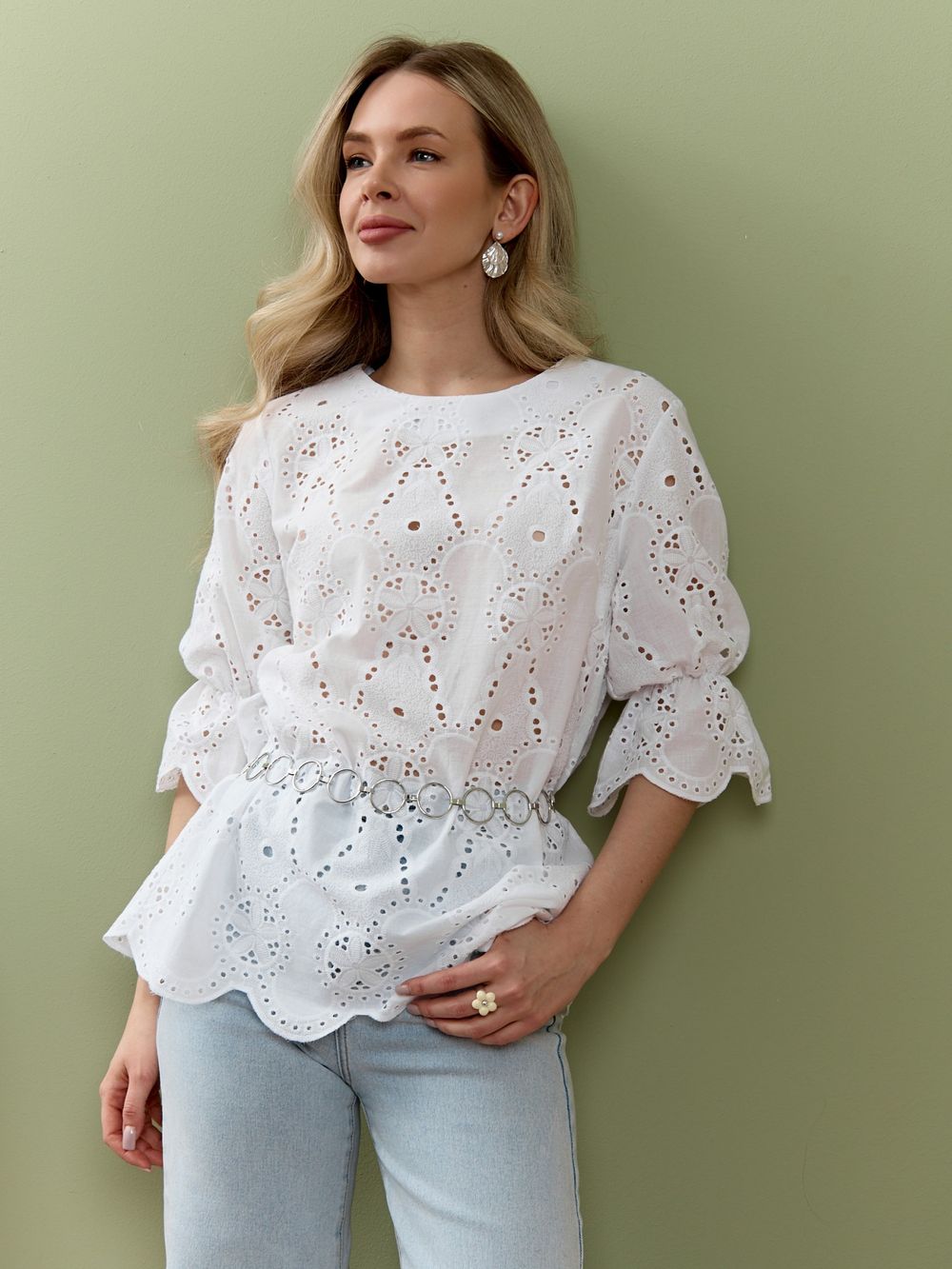 Блузка Милица-1 Виотекс БЕЛЫЙ -4