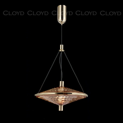 Подвесной светильник Cloyd FANTOM P1 / Ø32 см- желтый - золото (арт.11248)
