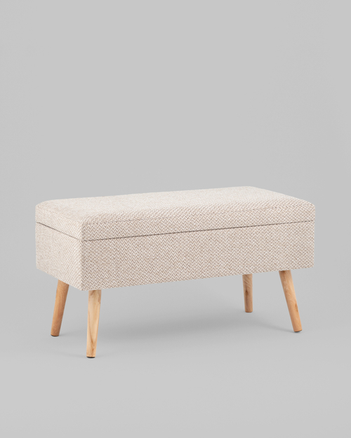 Банкетка Сторми с ящиком бежевый