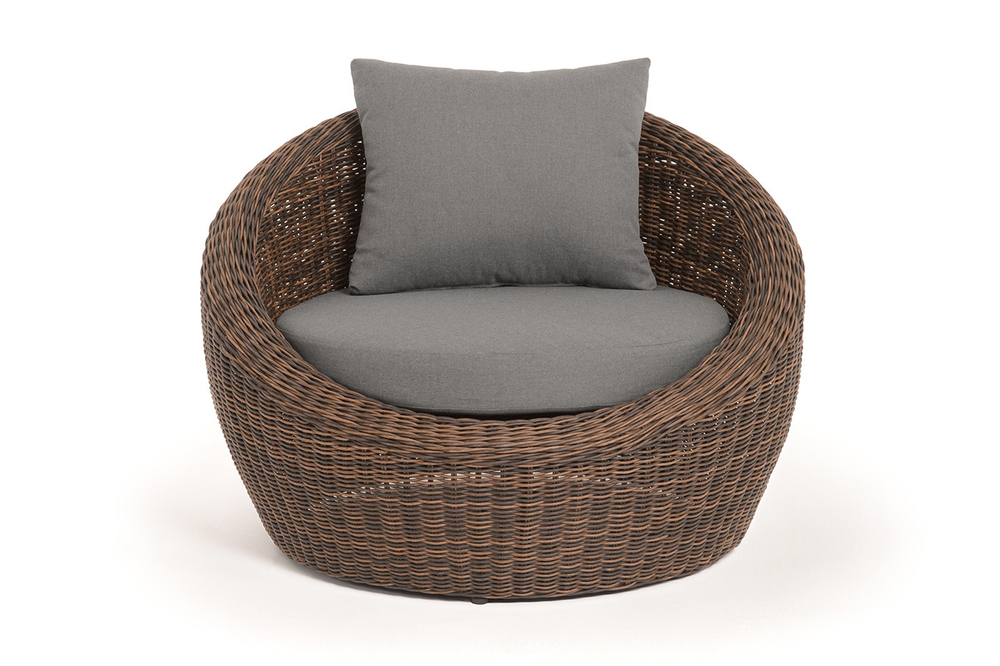 "Барселона" кресло из искусственного ротанга, цвет коричневый