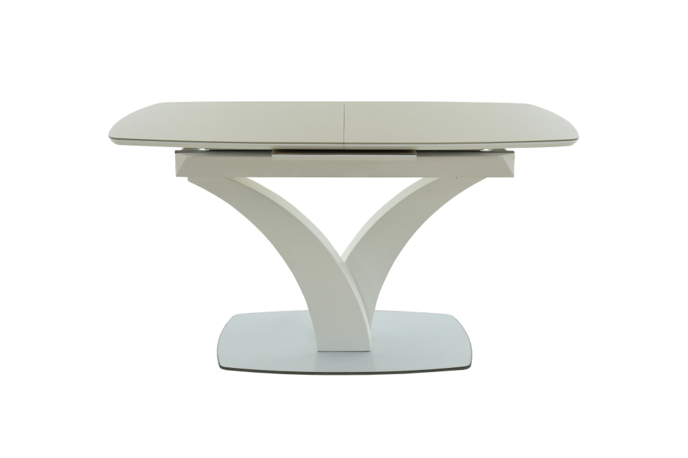 Стол Аврора Нотр Дам MODERNE стекло OPTIWHITE 1400(1800)*850, Капучино