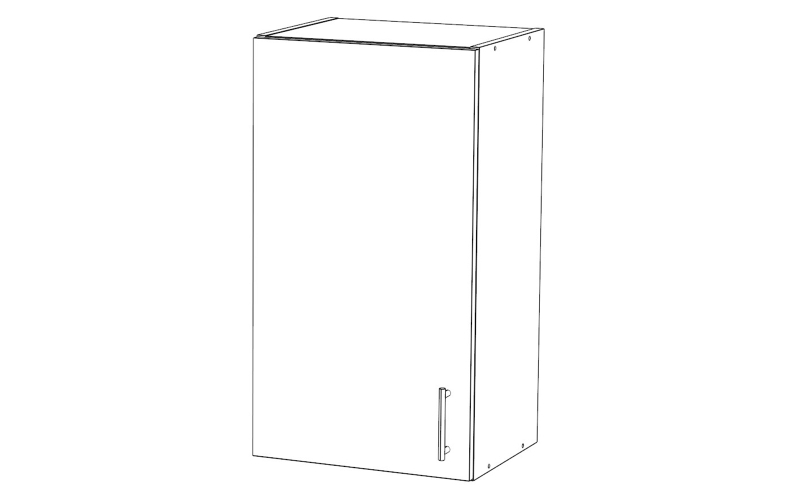 Шкаф навесной кухонный Алекс 2 полки