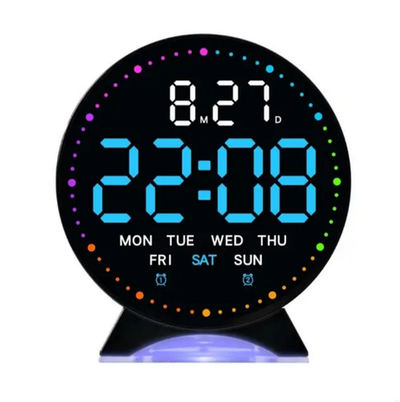 Часы-будильник настольные LED 5521 black