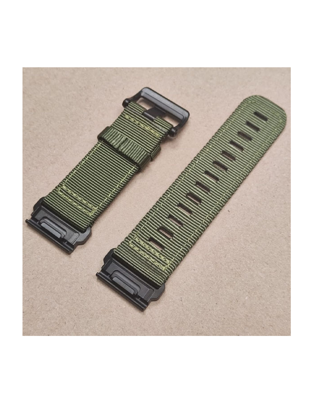 Ремешок тактический Tactix 26 мм. для Garmin Fenix 7x / 6x / 5x / 3, Enduro 2 / Tactix 7, Tactix Delta (Зеленый/Хаки-Черный)
