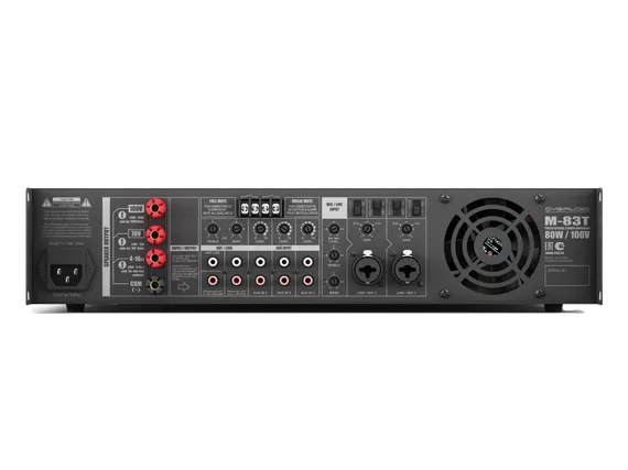 CVGAUDIO M-83T профессиональный микшер-усилитель, мощность 80W/100V