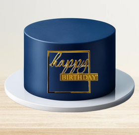 Топпер на торец Happy Birthday табличка с гравировкой акрил 10*9см