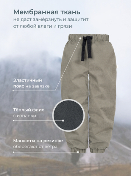 Брюки демисезонные на флисе Mjölk Fossil