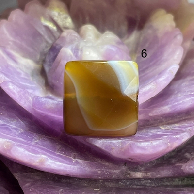 54607  Агат Бусина квадрат 15мм огр