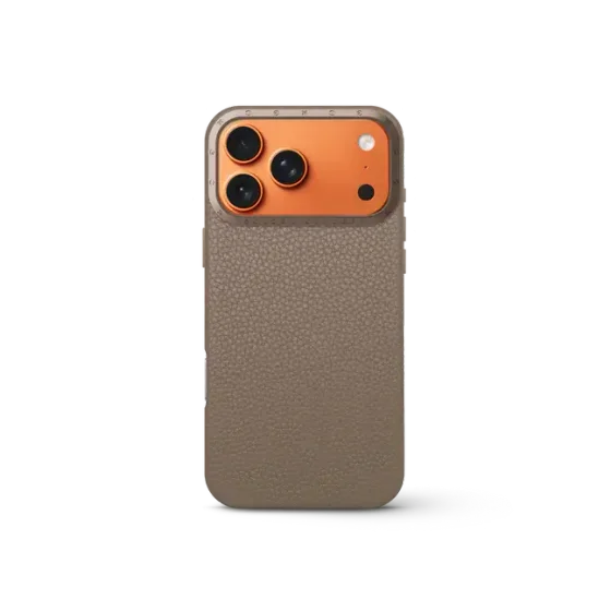 Чехол для iPhone 17 - Зернистая кожа - бежевый