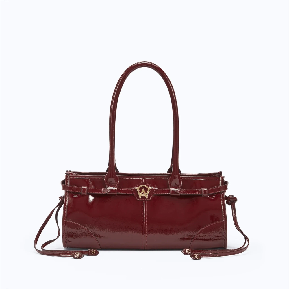 MANC КОЖАНАЯ СУМКА "BABY JANE", ЦВЕТ БУРГУНДСКОГО ВИНА