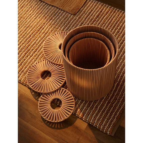 Корзина плетеная dholak beige из коллекции ethnic, размер l