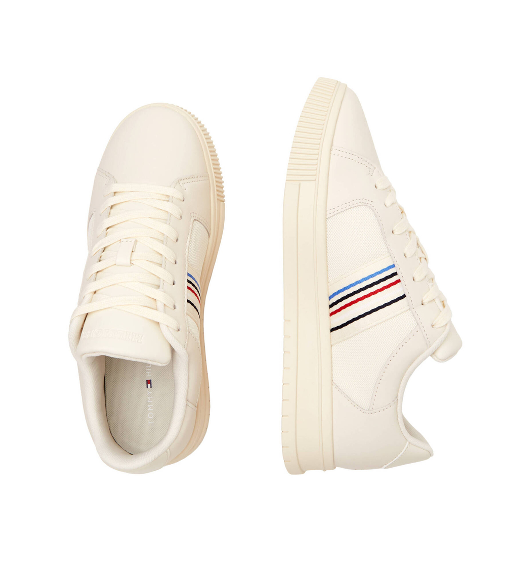 Кожаные кроссовки Tommy Hilfiger - экрю(FM0FM05052)