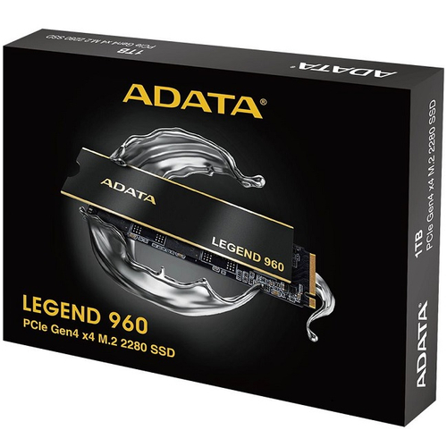 Жесткий диск SSD M.2 2Tb ADATA Legend 960, 7400/6800MBs, 630000 IOPS, TLC 3D NAND, 2280, PCI-E 4.0 x4 (ALEG-960-2TCS)