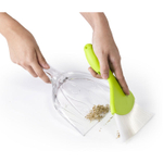Совок для уборки крошек sparrow, прозрачный/зеленый
