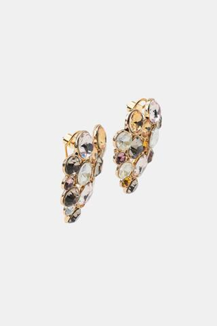 ZARA СЕРЬГИ «СЕРДЕЧКИ» СО СТРАЗАМИ, РАЗНОЦВЕТНЫЙ