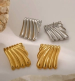 Серьги золотые Слой, Золотые