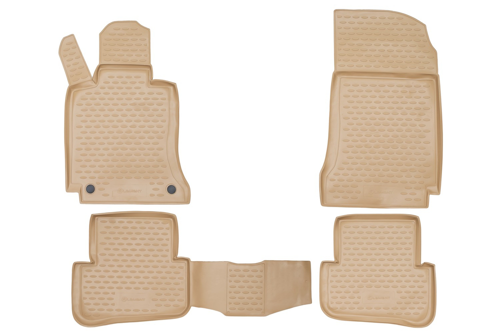 Коврики в салон для MERCEDES-BENZ С-Class W204 2007-2014, 4 шт. (полиуретан, бежевые) NLC.34.27.212K